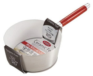 セラミックフィール アルミ 行平鍋 20cm IH対応 ホワイト H-1474 セラミック 雪平鍋 片手鍋 白 ガス火 オール熱源 パール金属