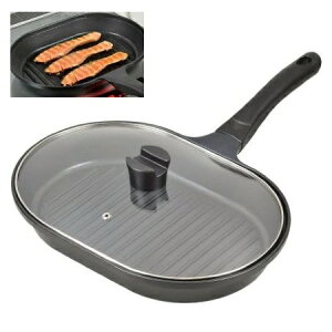 魚焼き器 魚焼き フライパン IH対応 フィッシュグリル NEO ガラス蓋付 ワイドパン ブルーダイヤモンドコート HB-2331 さんま 魚 丸ごと焼ける ステーキ 焼き目 ハンバーグ ヘルシー オール熱源