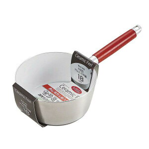 セラミックフィール アルミ 行平鍋 18cm IH対応 ホワイト H-1473 セラミック 雪平鍋 片手鍋 白 ガス火 オール熱源 パール金属