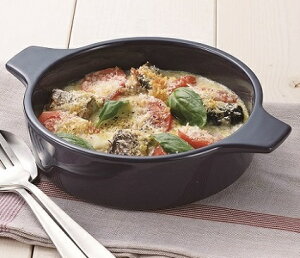 レンジ鍋 18cm 浅型 おまかせ! オーブン・レンジ鍋 ネイビー L-1989 オーブン 電子レンジ 対応 蓋付き 両手鍋 簡単 時短 おしゃれ グラタン皿 パン パール金属