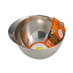 ちょうどいい ボール 8cm ステンレス製 エッ!グー D-348 ミニ ボウル 注ぎ口 持ち手付き 卵 1個 小さい お菓子作り パール金属