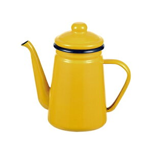 ホーロー コーヒーポット 1.1L イエロー プチッと HB-5480 レトロ ドリップポット おしゃれ コーヒー ケトル ハンドドリップ 直火 かわいい 北欧 新生活 パール金属
