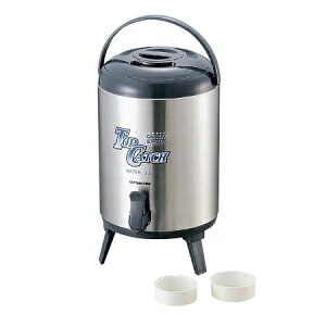 ウォータージャグ 10L トップキャッチ M-5032 キャンプ ウォーターサーバー 保冷 保温 ウォータータンク 部活 節電 防災 グッズ 熱中症対策 キャプテンスタッグ