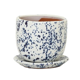受け皿付き陶器鉢 ユーリア12【植木鉢 おしゃれ ガーデン雑貨 かわいい インテリア 室内 屋内 】