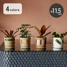 受け皿付き陶器鉢 デシレ11 受け皿付き【植木鉢 おしゃれ ガーデン雑貨 かわいい インテリア 室内 屋内FARM1】
