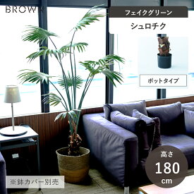 【フェイクグリーン】 シュロチク ポット 180 【 造花 インテリアグリーン 高さ150cm 室内 玄関 おしゃれ 風水 竹に似た爽やかデザイン 開店祝い プレゼントにも最適】