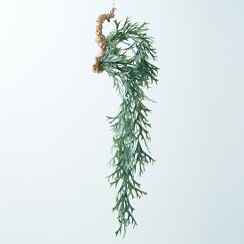【造花】【フェイクグリーン】ビカクシダ 着生 ブルー（麻紐付） 【インテリア 観葉植物 人工植物 おしゃれ エピフィティック 吊り下げ】