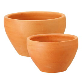 テラコッタ　E26　L・M 2点セット（10・8号鉢） 　≪植木鉢 陶器 テラコッタ・素焼き鉢系≫