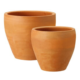 テラコッタ　E30　L・M 2点セット （8/10号鉢）≪植木鉢 陶器 テラコッタ・素焼き鉢系≫