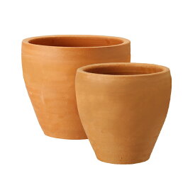 テラコッタ　E30　M・S 2点セット （6/8号鉢）≪植木鉢 陶器 テラコッタ・素焼き鉢系≫