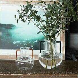 アデラ ガラスベイス 16　≪植木鉢 ガーデン雑貨 ガラス おしゃれ かわいい フラワーベース 花瓶 インテリア/FARM2≫