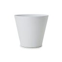 【在庫限り】アートストーン コニック L 32 ホワイト≪植木鉢 大型 軽量 おしゃれ プラスチック セール対象1≫