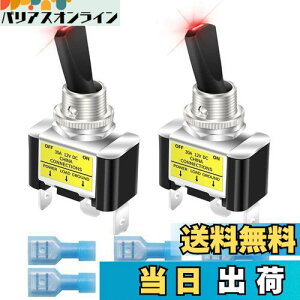 yzKiligen bJ[CgtgOXCb` 2 12V 30A ϋv [VOJ[   SPST I/It gOXCb` LED C~l[V 12mm TCY ()