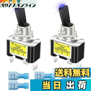 yzKiligen bJ[CgtgOXCb` 2 12V 30A ϋv [VOJ[   SPST I/It gOXCb` LED C~l[V 12mm TCY (u[)