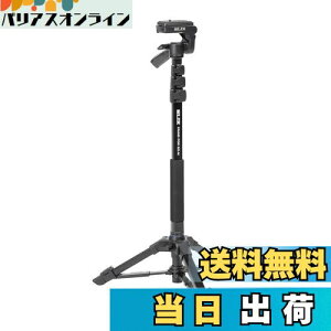 【送料無料】SLIK 一脚兼簡易三脚 スタンドポッドGX-N 4段レバーロック式 3ウェイ雲台 クイックシュー式 217122 ブラック