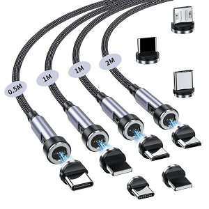 }Olbg-[dP[u 7s 3A}[d+f[^ʐM For Phone Type-C-[dP[u 3in1 [dR[h y9[q+ 4{Zbgz 540x] 0.5M+1M+1M+2M  Ligting USB-B P[u For Pad Air/Pad Pro/For Phone 13