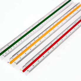 Selinear 三角スケール 小規模 定規 30cm プラスチック 耐久性 高精度 6種類のスケールインテリアデザイン 建築士用 工業用スケール 学校 (1:100/1:200/1:250/1:300/1:400/1:500)