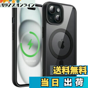 yzJETech iPhone 15 6.1C`p }Olbg P[X MagSafeɑΉ Ռz op[Jo[ \bhJ[}bgTPUt[ h~ NAobN (ubN)