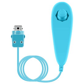 OSTENT コントローラー モーションベース 有線 ヌンチャク コントローラー 任天堂 Wii コンソール ビデオゲーム に対応 (Blue)