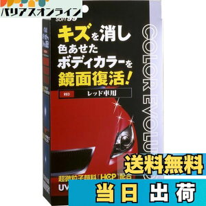 【送料無料】ソフト99(SOFT99) ワックス WAX カラーエボリューション レッド 自動車塗装面のキズ消し、保護及び艶出し用 保護手袋、専用拭き取りクロス2枚、専用スポンジ 00505
