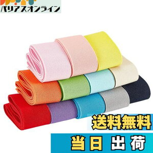 【送料無料】BENECREAT 全長12m幅40mm 平ゴム 織りゴム カラフル 12色 弾性バンド 手芸裁縫 裁縫材料 交換バンド 裁縫用 手芸 交換 手作り素材