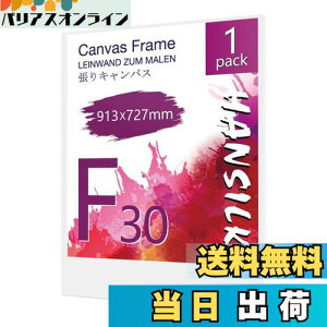 HANSILK キャンバス 張りキャンバス キャンバスボード F30 913mmx727mm 【1枚】油絵 画材 画布 油絵の具 ギャラリー用 油彩・アクリル兼用 化繊綿製 オイル漏れ防止 厚手 中目 子供 初心者 野外 学