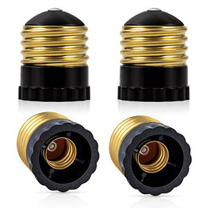 【送料無料】DiCUNO E26→E12口金変換アダプター 変換ソケット ベークライト 電球ソケット 4個入