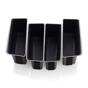 【送料無料】SMABEE フォルクスワーゲン ゴルフ 8 Volkswagen VW Golf 8 MK8 GTI GTE R 2019-2022 専用 車用ドアハンドル 収納ボックス ラバーマット付き ドアポケット インテリア アクセサリー 小物入れ (