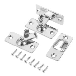 【送料無料】Dreld 直角ドアバックル 留め具 90度 スライディングドアロック 304ステンレス鋼フックロック ボルト引き戸 鍵 後付け いたずら防止 プライバシー保護 スライドドア 補助錠 ネジ