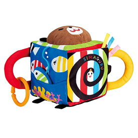 【送料無料】ジョイパレット(JOYPALETTE) しましまぐるぐる あそびいっぱい! おでかけふわふわキューブ 12 x 22 x 15 cm 生地