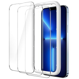 yzJETech iPhone13ProMax (13 Pro Max 6.7C`p) SʕیtB KXtB KChgt P[XɊȂ HDNA 3Zbg