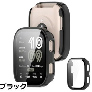 �y���������zJXRICH �Ή� Amazfit Bip 6 �P�[�X �Ή� 46mm �y�� PC+�����K���X amazfit bip 6 �p �ی�J�o�[ �����x �����ȒP �ϏՌ� �S�ʕی� Amazfit Bip 6 �J�o�[ 46mm �Ή�