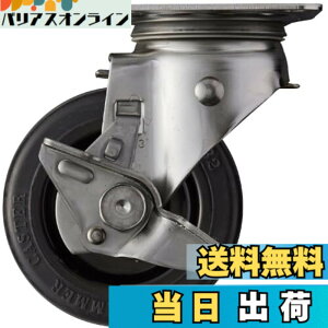 �y���������z�n���}�[�L���X�^�[(Hammer Caster) �X�e�����X���v���[�g�� �L���X�^�[ ���� �T�C�h�X�g�b�p�[�t �ԗ֌a100mm �S���ԗ� S�V���[�Y 313S-RBU100