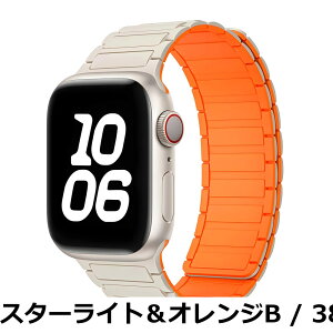 �y���������z[JUNOVA] for Apple Watch �o���h �V���R���}�O�l�b�g�X�g���b�v 38mm 39mm 40mm 41mm 42mm 42mm 44mm 45mm 46mm 49mm�Ή� Apple Watch Series 11(42mm)/10/9/8/7/6/5/4/SE/SE3�p �����Y ���f�B�[�X �����E�}�O�l�b�g
