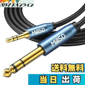 yzMillSO 6.35mm 3.5mm ϊP[u IX-IX I[fBIϊP[u 3.5mm~jvO to 6.35mmWvO 24bL XeIP[u 2.4m u[