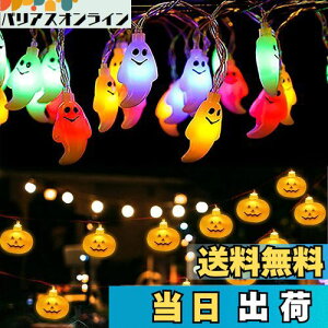 【送料無料】SVNVIOZ ハロウィン 飾り LED ライト 2点セット 40球 カボチャ 点灯パターン8種類 全長3m Halloween装飾 かぼちゃ お化けリセット イルミネーション パンプキン 電池式 モコン付属 (カボ