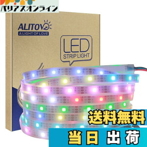 �y���������zALITOVE LED�e�[�v���C�g �C���~�l�[�V���� LED���C�g WS2812B �A�h���X�\ 5050 RGB SMD 5 m 150�s�N�Z�����F �h��IP67�z���C�gPCB DC5V