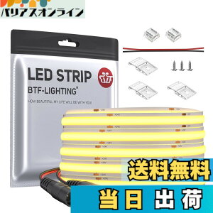 �y���������zBTF-LIGHTING COB FCOB LED�e�[�v���C�g �����x �t���L�V�u�� 5M 528LEDs/m 2640LEDs/5m �����F 4000K ��10mm �X�g���b�v���C�g DC24V 14W/m �����\ �ό`�\ �ؒf�\ �Q�� �L�b�`���z�[�� ������