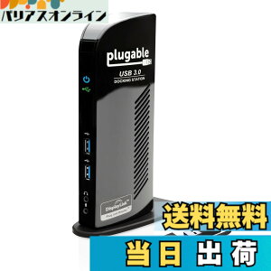 �y���������zPlugable USB3.0 / USB-C �p�h�b�L���O�X�e�[�V���� �c�u�� Windows ����� Mac �p - �f���A�����j�^�[ HDMI DVI VGA �|�[�g �M�K�r�b�g �C�[�T�l�b�g USB3.0 �|�[�gx2 USB 2.0 �|�[�gx4 �������o��