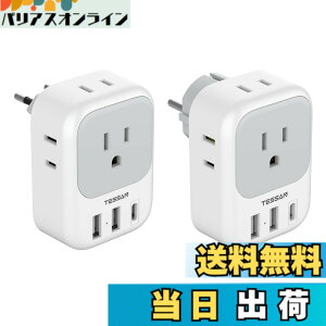 �y���������zTESSAN �ϊ��v���O C�^�C�v SE�^�C�v �C�O���s�p 4��AC������ 3USB�|�[�g�t�� �؍�/�C�^���A/�X�y�C��/�h�C�c ���[���b�p�Ȃǂ̍��ɑΉ�