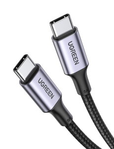 yzUGREEN USB Type CP[uPDΉ100W/5A }[dUSB C to USB C fh~ iPhone 16AMacBook ProAMatebookAiPadAXperiaAGalaxyType-c@Ή (2m, ubN)