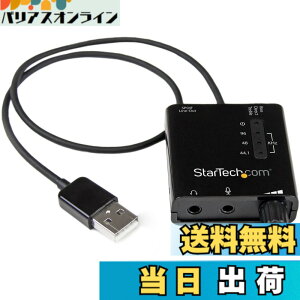 �y���������zStarTech.com USB - DAC�w�b�h�z���A���v S/PDIF�Ή� 96kHz/24bit 2x 3.5mm�~�j�W���b�N 1x 3.5mm�g�X�����N�ی^�R�l�N�^ ICUSBAUDIO2D