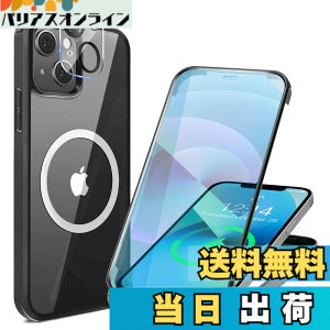 �y���������zHAUTRKBG iPhone 13 Mini �p �P�[�X �N���A ���ʋ����K���X 360°�S�ʕی� [MagSafe�Ή�] [�J�����t�C������] [�s�q�^�b�`] �}�O�Z�[�t ���C�����X�[�d�Ή� �ČRMIL�K�i�擾 �ϏՌ� �A�C�t