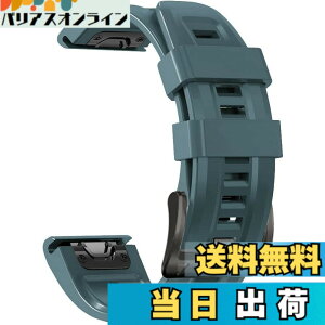 �y���������z[YOCAHU] QuickFit 22 mm �o���h �����p for GARMIN(�K�[�~��) Fenix 7 Pro Solar/Approach S70 47mm/Forerunner 965 �Ή� �X�g���b�v �V���R�� �x���g �_�炩�� �h���� �K�[�~�� �p �����o���h (Lake Blue)