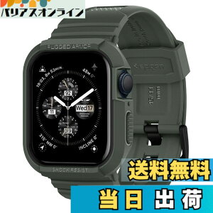 �y���������zSpigen Apple Watch 45mm 44mm ��̌^ �o���h �P�[�X�yApple Watch SE3/9/8/7/SE2/SE/6/5/4 �Ή��z�ϏՌ� PC TPU ��d�\�� �X�|�[�c�o���h ���� �Ռ��z�� �ϋv�� ���h�~ ���M�b�h�E�A�[�}�[�E�v�� 062C