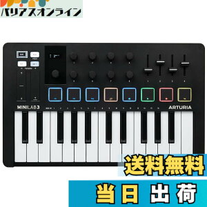 �y���������zArturia MIDI �L�[�{�[�h �R���g���[���[ MiniLab 3 �F�F�u���b�N
