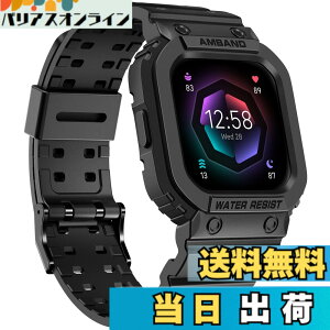 �y���������zamBand Fitbit Versa 4/ Fitbit Versa 3/ Fitbit Versa 2/ Fitbit Versa Lite/Fitbit Sense 2/ Fitbit Sense�o���h �P�[�X�t�� �ی�P�[�X �X�g���b�v ���ȃX�|�[�c�v���e�N�^�[ �� �F�F�u���b�N�A�T�C�Y�FFi