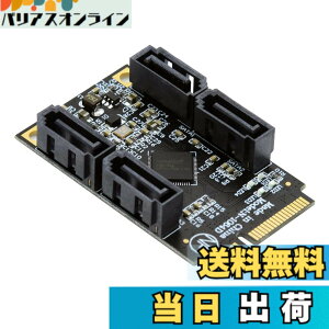 �y���������zNFHK SATA �f�X�N�g�b�v �A�_�v�^�[ �R���o�[�^�[ SSD �J�[�h JMB582 2280 �F�F�u���b�N Mini-PCIE - 4 SATA