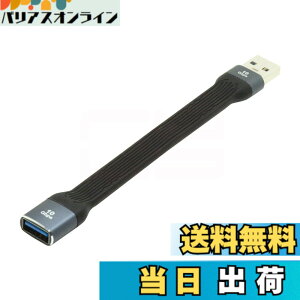�y���������zCablecc USB-C Extension Cable Flat Slim FPC Data Cable for Laptop & Phone 13cm �F�FBlack Type A Male to Female 10Gbps