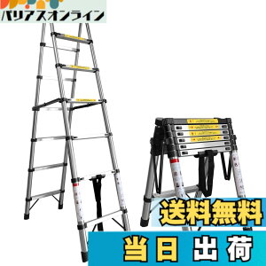 HHUO 伸縮はしご、ワンボタン引き込みシステム 延長はしご 